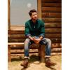 imagePJ PAUL JONES Mens Quarter Zip Pullover Sweaters Casual Knit Twill Texture SweaterGreen