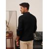 imagePJ PAUL JONES Mens Quarter Zip Pullover Sweaters Casual Texture Mock Neck Polo SweaterBlack