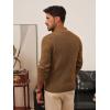 imagePJ PAUL JONES Mens Quarter Zip Pullover Sweaters Casual Texture Mock Neck Polo SweaterCoffee