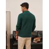 imagePJ PAUL JONES Mens Quarter Zip Pullover Sweaters Casual Texture Mock Neck Polo SweaterDark Green