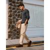 imagePJ PAUL JONES Mens Sweater V Neck Slim Fit Pullover Sweater Ribbed Textured Polo SweatersDark Grey