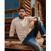 imagePJ PAUL JONES Mens Sweaters Casual Crewneck Cable Knit Pullover SweaterApricot