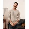 imagePJ PAUL JONES Mens Sweaters Casual Crewneck Cable Knit Pullover SweaterApricot