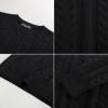 imagePJ PAUL JONES Mens Sweaters Casual Crewneck Cable Knit Pullover SweaterBlack