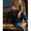 imagePJ PAUL JONES Mens Sweaters Casual Crewneck Cable Knit Pullover SweaterBlack