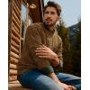 imagePJ PAUL JONES Mens Sweaters Casual Crewneck Cable Knit Pullover SweaterCoffee