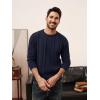 imagePJ PAUL JONES Mens Sweaters Casual Crewneck Cable Knit Pullover SweaterNavy Blue
