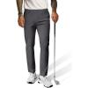 imagePJ PAUL JONES Mens Golf Pants 4Way Stretch Lightweight Work Casual Trousers Slim Fit Dress Pants with PocketsDark Greyd