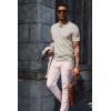 imagePJ PAUL JONES Mens Knit Polo Shirts Short Sleeve Textured Polo Shirts Sretchy Regular FitApricot