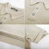imagePJ PAUL JONES Mens Knit Polo Shirts Short Sleeve Textured Polo Shirts Sretchy Regular FitApricot
