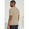 imagePJ PAUL JONES Mens Knit Polo Shirts Short Sleeve Textured Polo Shirts Sretchy Regular FitCamel