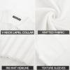imagePJ PAUL JONES Mens Polo Shirts Short Sleeve V Neck Knit Textured Polo Knitted Golf ShirtWhite