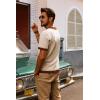 imagePJ PAUL JONES Mens Polo Shirts Vintage Striped Button Down Knitted Golf ShirtsApricotvintage
