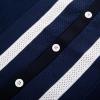 imagePJ PAUL JONES Mens Polo Shirts Vintage Striped Button Down Knitted Golf ShirtsDark Bluevintage