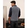 imagePJ PAUL JONES Mens Sweater Vests V Neck Cable Twist Knit Sleeveless Vests Casual Pullover SweaterMid Grey