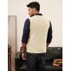 imagePJ PAUL JONES Mens Sweater Vests V Neck Cable Twist Knit Sleeveless Vests Casual Pullover SweaterWhite