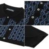 imagePJ PAUL JONES Mens Contrast 70s Vintage Polo Shirts Short Sleeve KnitwearBlackIndigo