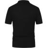 imagePJ PAUL JONES Mens Contrast 70s Vintage Polo Shirts Short Sleeve KnitwearBlackIndigo