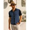 imagePJ PAUL JONES Mens Contrast 70s Vintage Polo Shirts Short Sleeve KnitwearBlackIndigo
