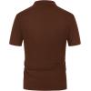 imagePJ PAUL JONES Mens Contrast 70s Vintage Polo Shirts Short Sleeve KnitwearCaramelBlack