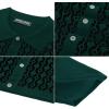 imagePJ PAUL JONES Mens Contrast 70s Vintage Polo Shirts Short Sleeve KnitwearGreenBlack