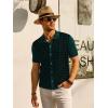 imagePJ PAUL JONES Mens Contrast 70s Vintage Polo Shirts Short Sleeve KnitwearGreenBlack