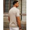 imagePJ PAUL JONES Mens Knit Shirts Vintage Retro Short Sleeve Button Down Vacation Polo ShirtsApricot