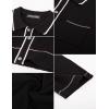 imagePJ PAUL JONES Mens Knit Shirts Vintage Retro Short Sleeve Button Down Vacation Polo ShirtsBlack