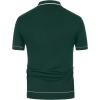 imagePJ PAUL JONES Mens Knit Shirts Vintage Retro Short Sleeve Button Down Vacation Polo ShirtsGreen