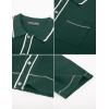 imagePJ PAUL JONES Mens Knit Shirts Vintage Retro Short Sleeve Button Down Vacation Polo ShirtsGreen
