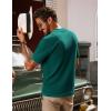 imagePJ PAUL JONES Mens Knit Shirts Vintage Retro Short Sleeve Button Down Vacation Polo ShirtsGreen37