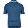 imagePJ PAUL JONES Mens Knit Shirts Vintage Retro Short Sleeve Button Down Vacation Polo ShirtsRoyal Blue