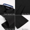 imagePJ PAUL JONES Mens Short Sleeve Dress Shirts Stretch Wrinke Free Untucked Business Casual Button Down Shirt Regular FitBlack
