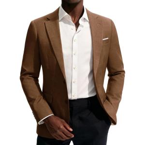 imagePJ PAUL JONES Mens Blazer Classic Lightweight Sports Coat Casual Sport Suit JacketsBrown