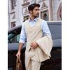 image:imagePJ PAUL JONES Mens Business Casual Vests Lightweight Slim Fit Suit WaistcoatApricot
