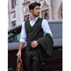 image:imagePJ PAUL JONES Mens Business Casual Vests Lightweight Slim Fit Suit WaistcoatBlack