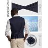 image:imagePJ PAUL JONES Mens Business Casual Vests Lightweight Slim Fit Suit WaistcoatDark Blue