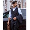 image:imagePJ PAUL JONES Mens Business Casual Vests Lightweight Slim Fit Suit WaistcoatDark Blue