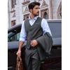 image:imagePJ PAUL JONES Mens Business Casual Vests Lightweight Slim Fit Suit WaistcoatDark Gray