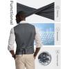 image:imagePJ PAUL JONES Mens Business Casual Vests Lightweight Slim Fit Suit WaistcoatGray