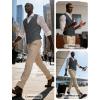 image:imagePJ PAUL JONES Mens Business Casual Vests Lightweight Slim Fit Suit WaistcoatGray