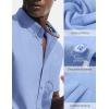 image:imagePJ PAUL JONES Mens Dress Shirts Oxford Button Down Shirt Short Sleeve Business Casual Untucked Shirts with PocketBlue