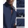 image:imagePJ PAUL JONES Mens Dress Shirts Oxford Button Down Shirt Short Sleeve Business Casual Untucked Shirts with PocketNavy Blue
