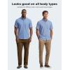 image:imagePJ PAUL JONES Mens Dress Shirts Oxford Button Down Shirt Short Sleeve Business Casual Untucked Shirts with PocketWhite