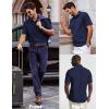 image:imagePJ PAUL JONES Mens Knit Polo Shirts Short Sleeve Textured Polo Golf Collared Shirt Casual Vacation Fashion TopsNavy Blue