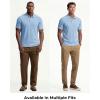image:imagePJ PAUL JONES Mens Knit Polo Shirts Short Sleeve Textured Polo Golf Collared Shirt Casual Vacation Fashion TopsSky Blue