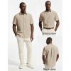 image:imagePJ PAUL JONES Mens Linen Shirts Short Sleeve Button Down Shirt Wrinkle Free Dress Shirt Casual Summer Shirt with PocketApricot