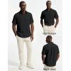 image:imagePJ PAUL JONES Mens Linen Shirts Short Sleeve Button Down Shirt Wrinkle Free Dress Shirt Casual Summer Shirt with PocketBlack