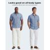 image:imagePJ PAUL JONES Mens Short Sleeve Button Down Shirt Casual Linen Summer Beach Wedding Dress ShirtBlack