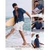 image:imagePJ PAUL JONES Mens Short Sleeve Button Down Shirt Casual Linen Summer Beach Wedding Dress ShirtNavy